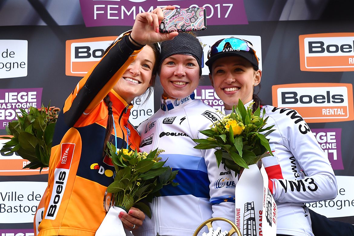 Lizzie Deignan, Anna van der Breggen and Kasia Niewiadoma made up the podium in all three Ardennes classics