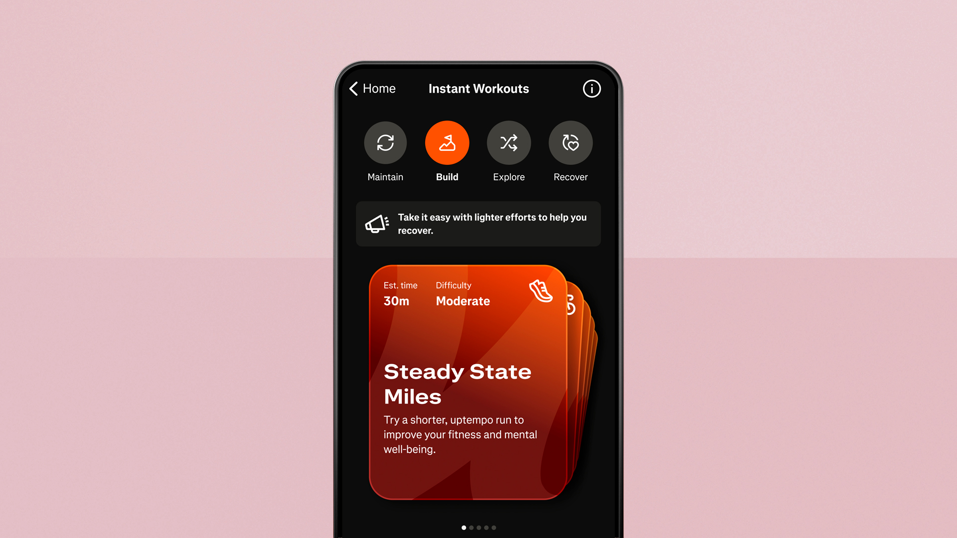 Strava Instant Workouts screenshots