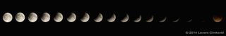 Skywatcher Levent Cimkentli captured this series of images of the april 15, 2014 total lunar eclipse from the deck of the Disney Fantasy cruise ship in the Gulf of Mexico. Captured with a handheld Sony A7R and Leica 90mm f/2.8 Lens. ISO 250, 1/500th sec