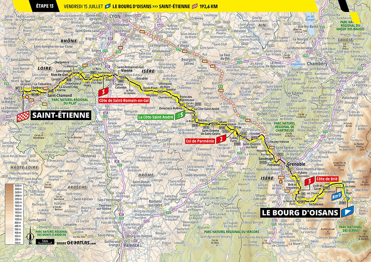 Maps and profiles of the 2022 Tour de France