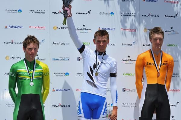 Under23 Podium Jason Christie (Mid South Canterbury) Michael Vink (Mico Pro Train) and Fraser Gough (East Coast North sland)