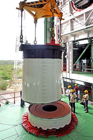 PSLV-C25 First Stage Segments Join