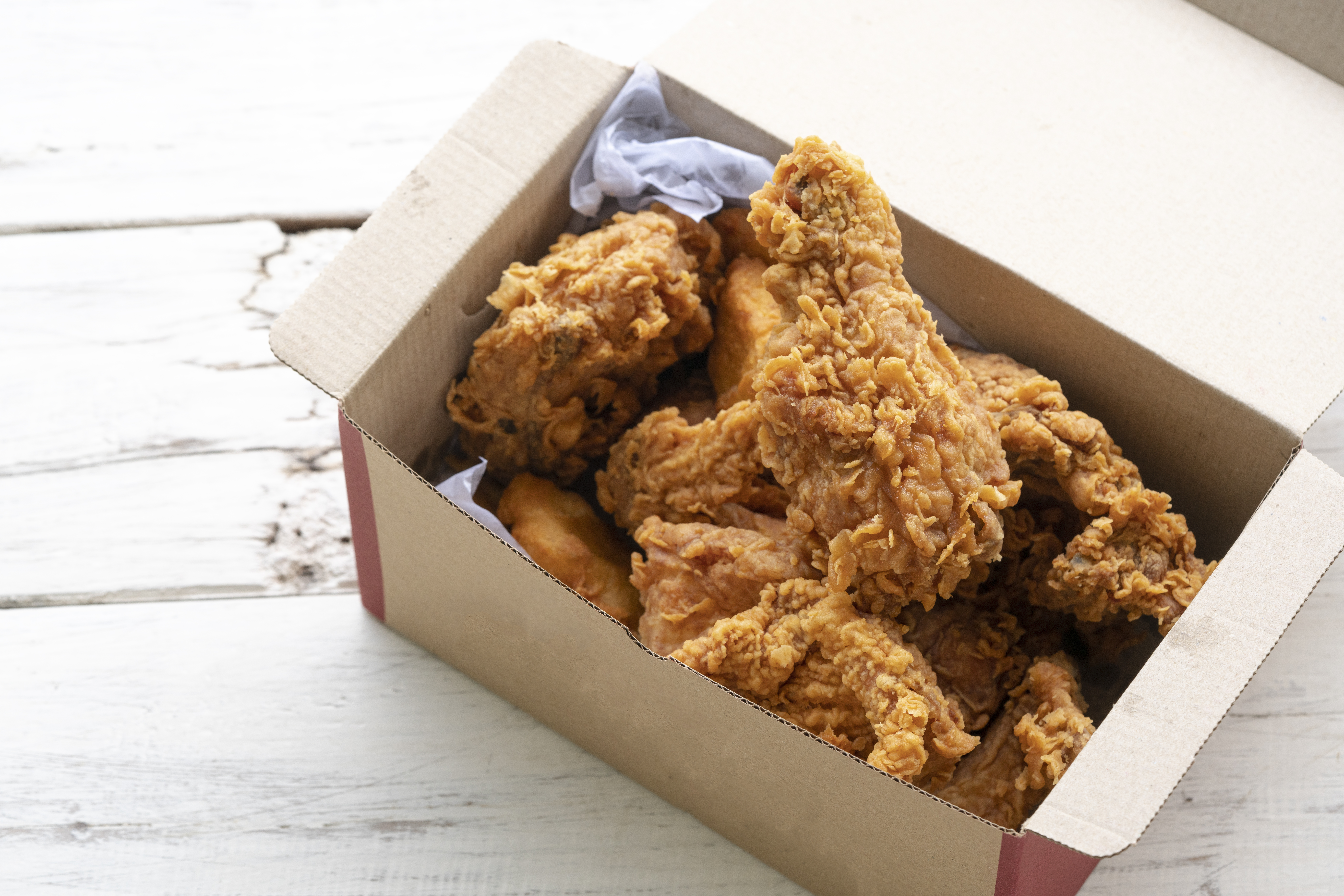 A box of fried chicken