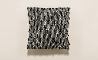 Monochrome VI Shaggy Dog Cushion’ in handwoven tweed and 100 per cent Merino wool, by Mourne Textiles