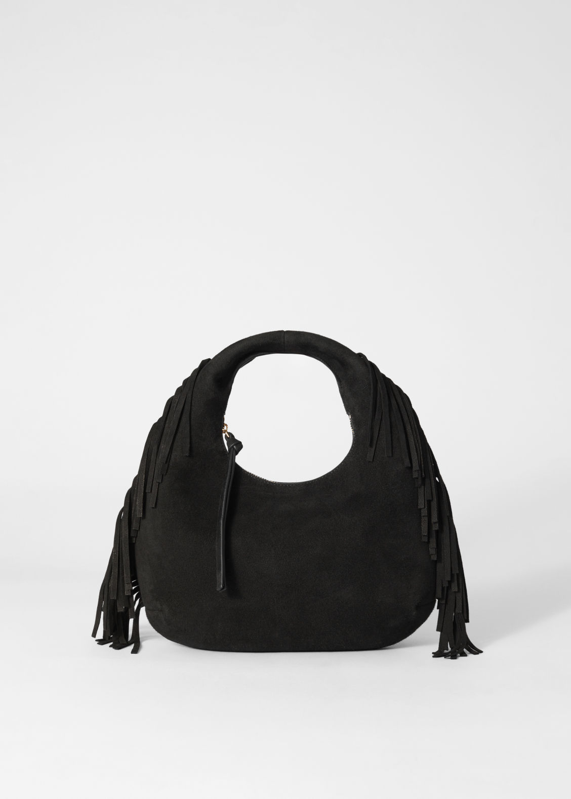 Small Fringed Suede Bag