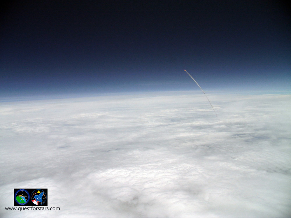 Atlantis launch seen from a balloon