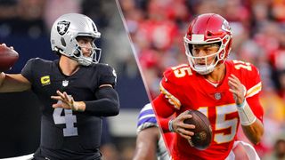 Derek Carr and Patrick Mahomes will face off in the Raiders vs Chiefs live stream