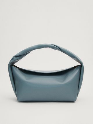 Massimo Dutti Nappa Leather Croissant Bag
