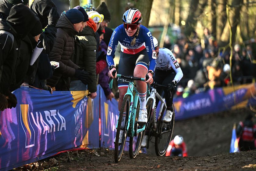 GAVERE, BELGIUM - DECEMBER 26: Amandine Fouquenet of France and Team Arkea - B and B Hotels Woman competes during the 4th UCI Cyclo-cross World Cup Gavere 2025 - Women&amp;apos;s Elite on December 26, 2025 in Gavere, Belgium. (Photo by Luc Claessen/Getty Images)