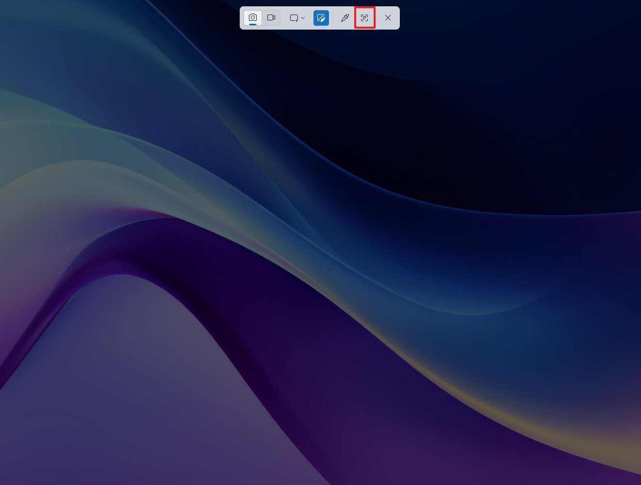 Snipping toolbar text extractor