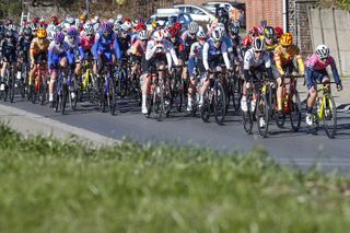 Omloop Het Nieuwsblad Women 2022 - 14th Edition - Gent - Ninove 129,1 km - 26/02/2022 - Peloton - photo Gomez/SprintCyclingAgencyÂ©2022