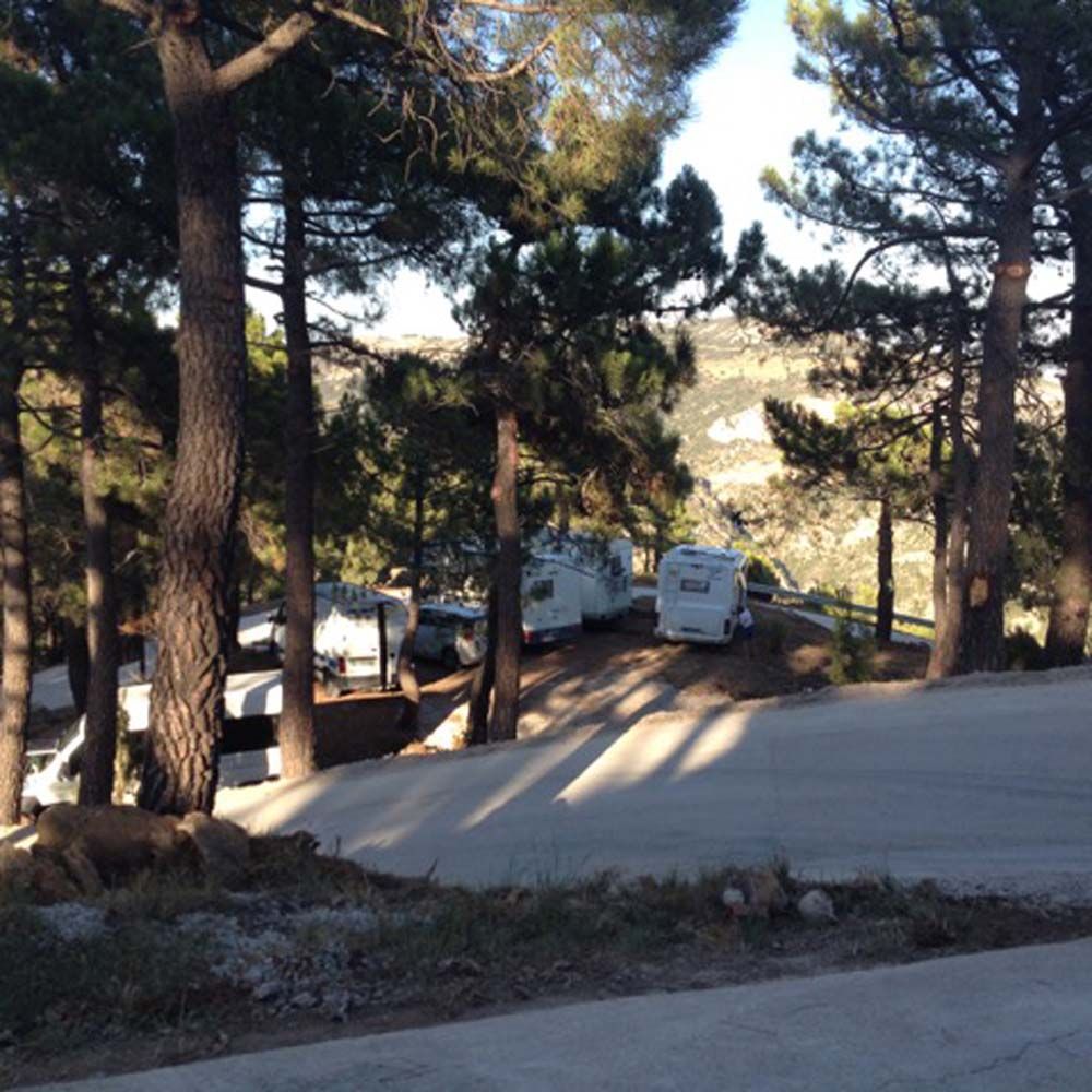 One of the steep hairpin bends