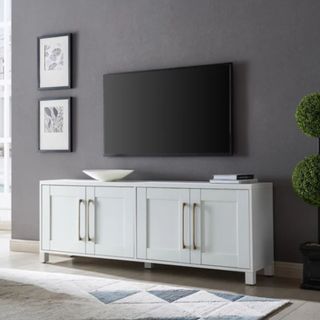 Raymour & Flanigan Miller TV Unit in white with doors