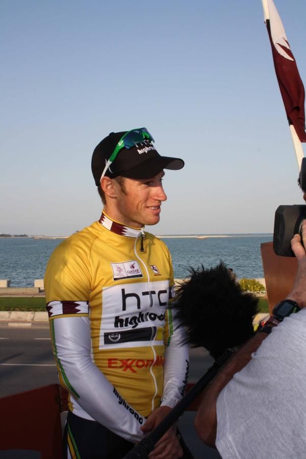 Mark Renshaw (HTC-Highroad) on Doha's Al Corniche.