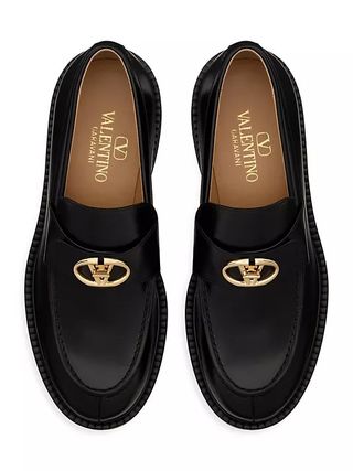 Valentino, VLogo Locker Calfskin Loafers 40MM