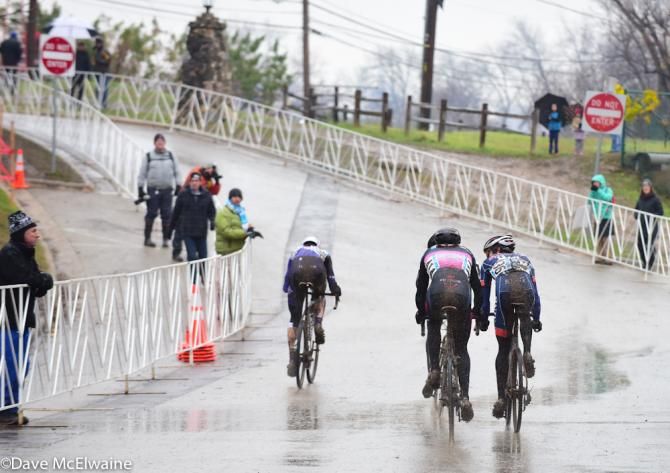 Collegiate racing at the USA Cycling Cyclo-cross National Championships in Austin.