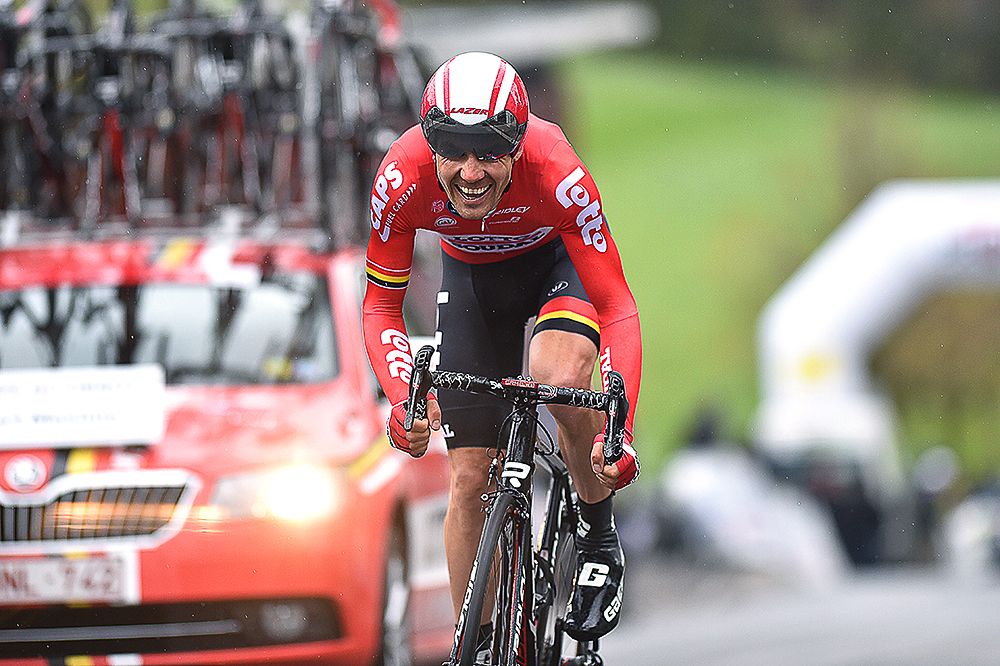 Maxime Monfort during the Tour de Romandie prologue