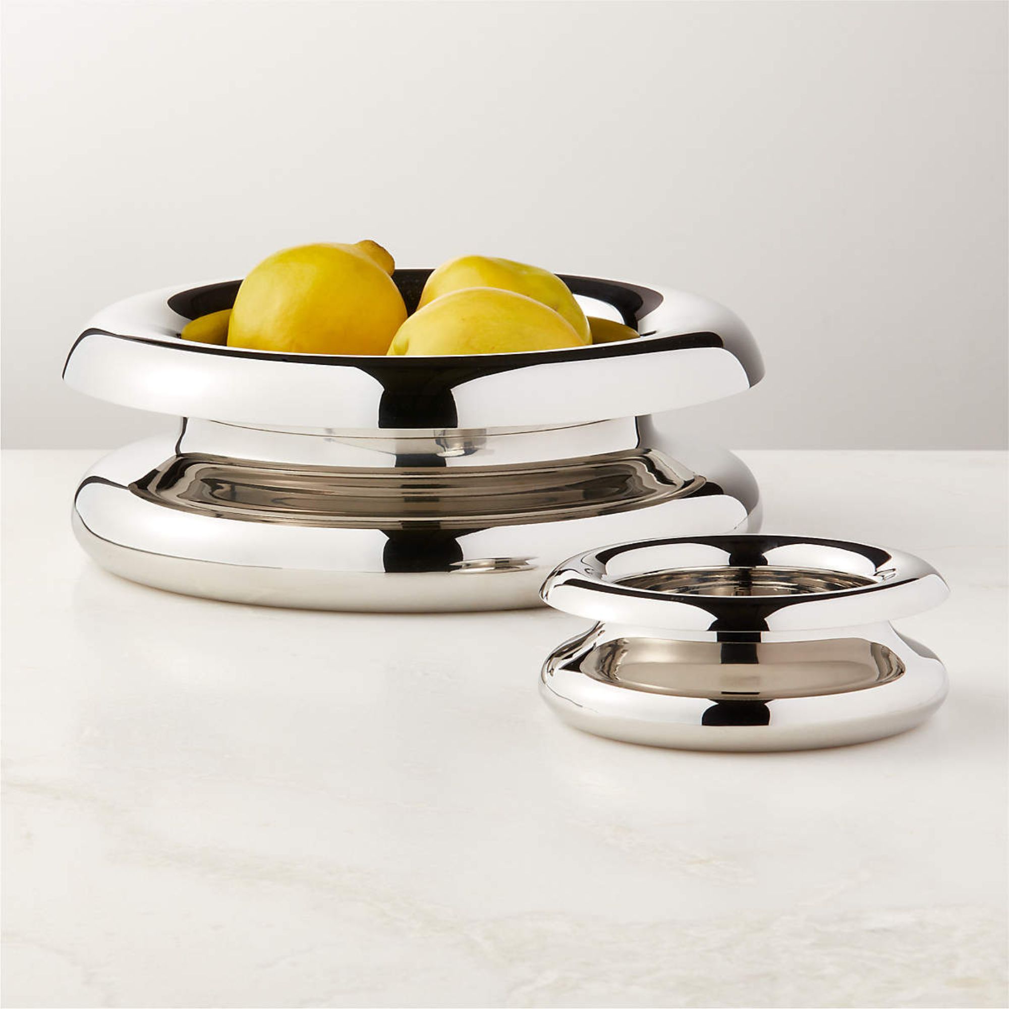 Piero Polished Stainless Steel Serving Bowl Large by Gianfranco Frattini