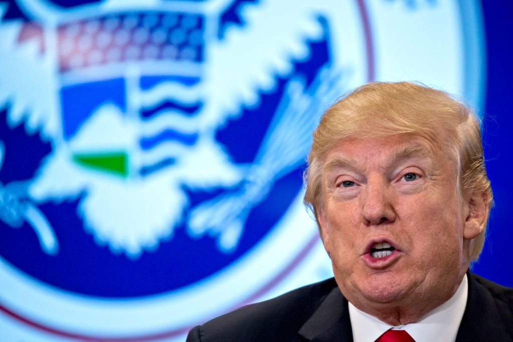 President Donald Trump at a Customs and Border Protection roundtable.