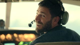 Sam (Austin Stowell) looks down the camera in Keep Breathing