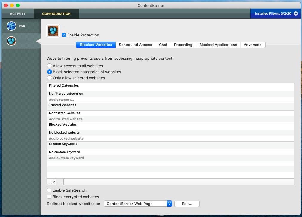 Intego Parental Controls