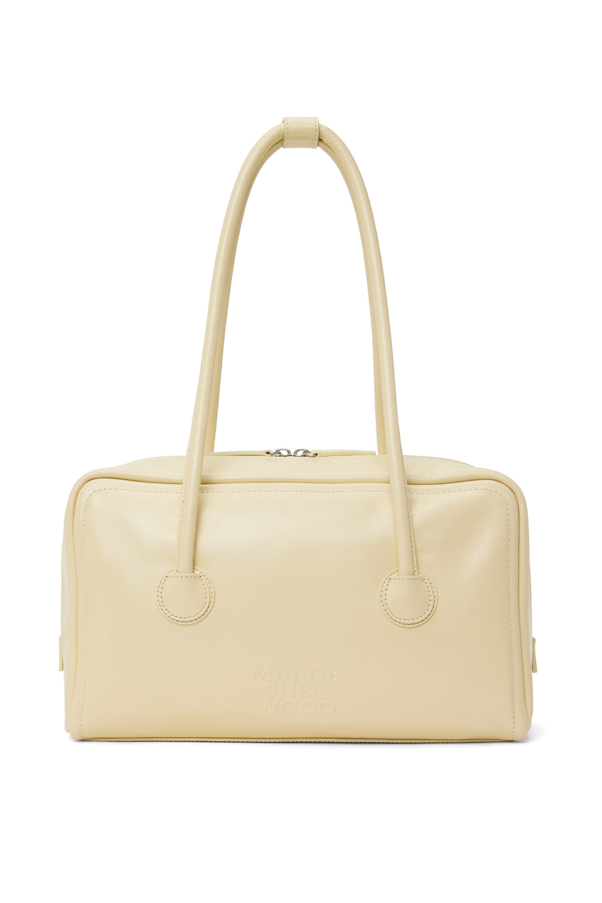 Beige Soft Boston Bag