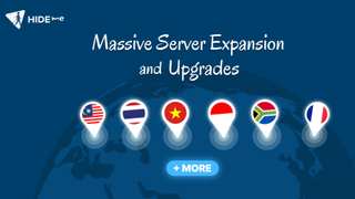 Hide.me server expansion and software upgrades promo pic