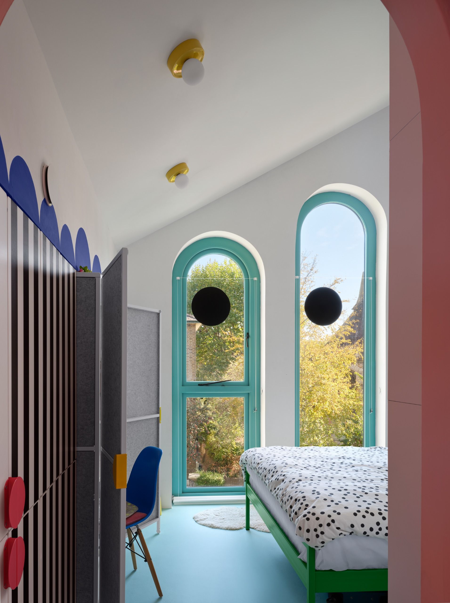 the colourful and mostly pink Cloud House by Peter Morris in London