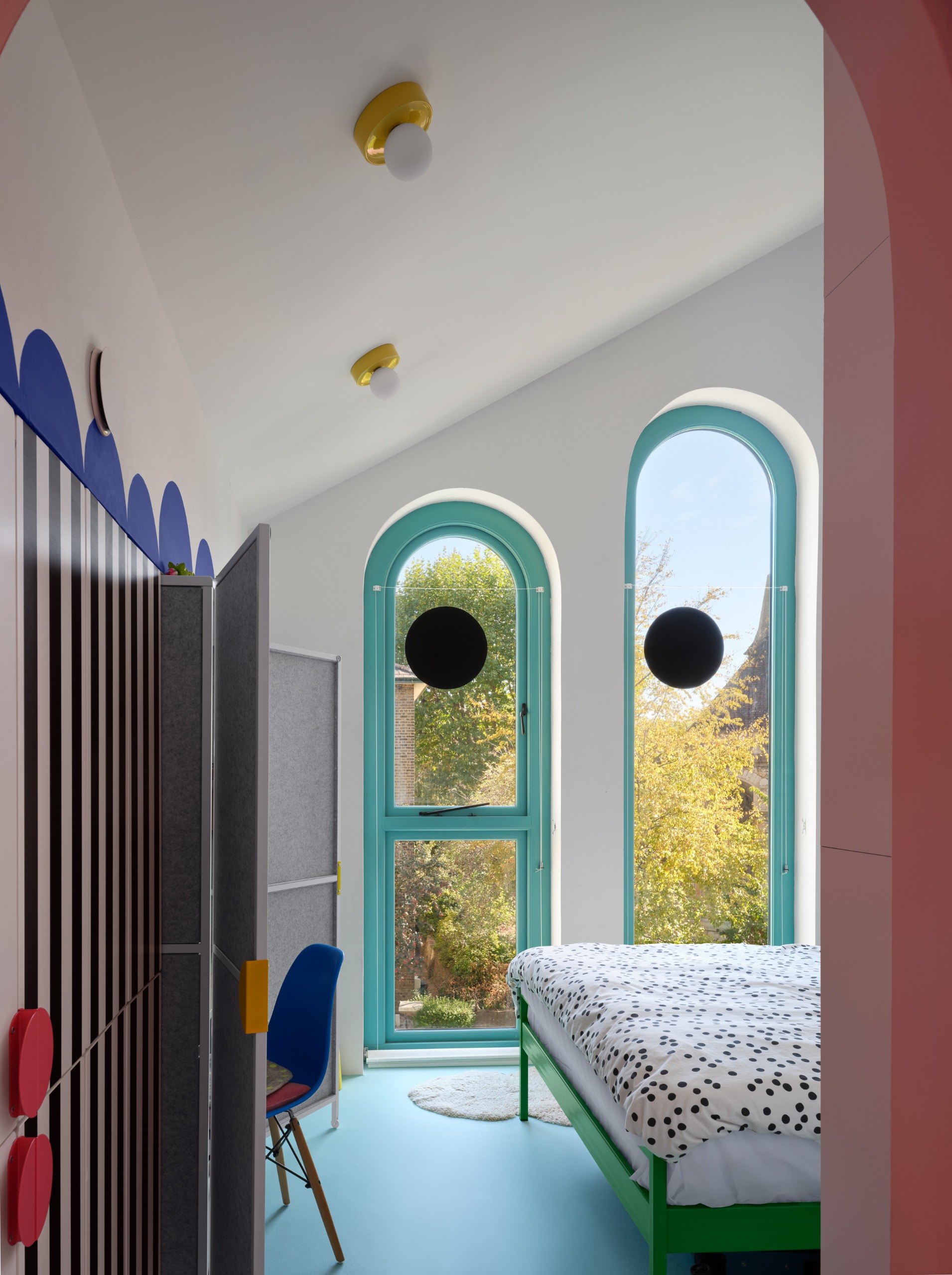 the colourful and mostly pink Cloud House by Peter Morris in London