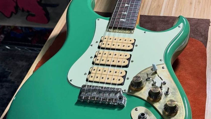 PRS Golden Sky - a modified PRS Silver Sky, compelted by Jay Faires 