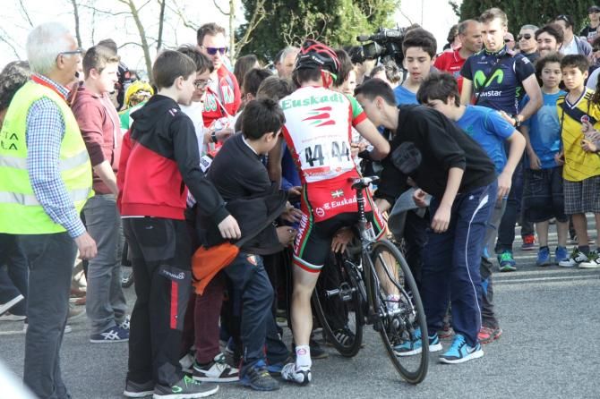 Miguel Minguez at the finish line