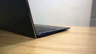 A closeup of the Acer Chromebook Spin 513's ports