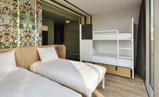 Ranging from shared bunks to private rooms, some of which can sleep up to four