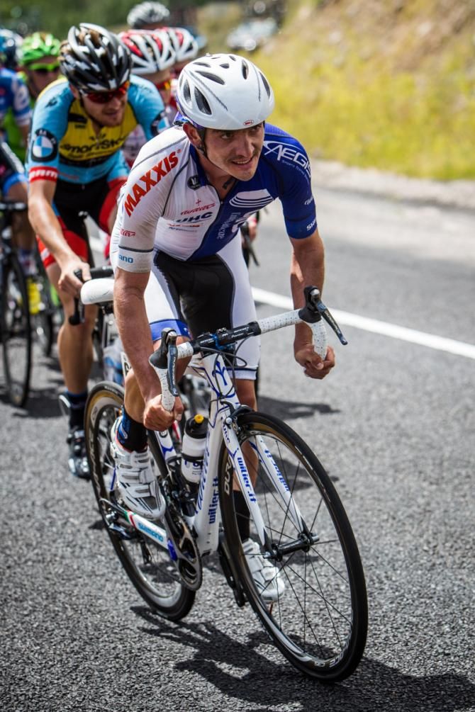 Isaac Bolivar (UnitedHealthcare) works at the front to help bring back the break