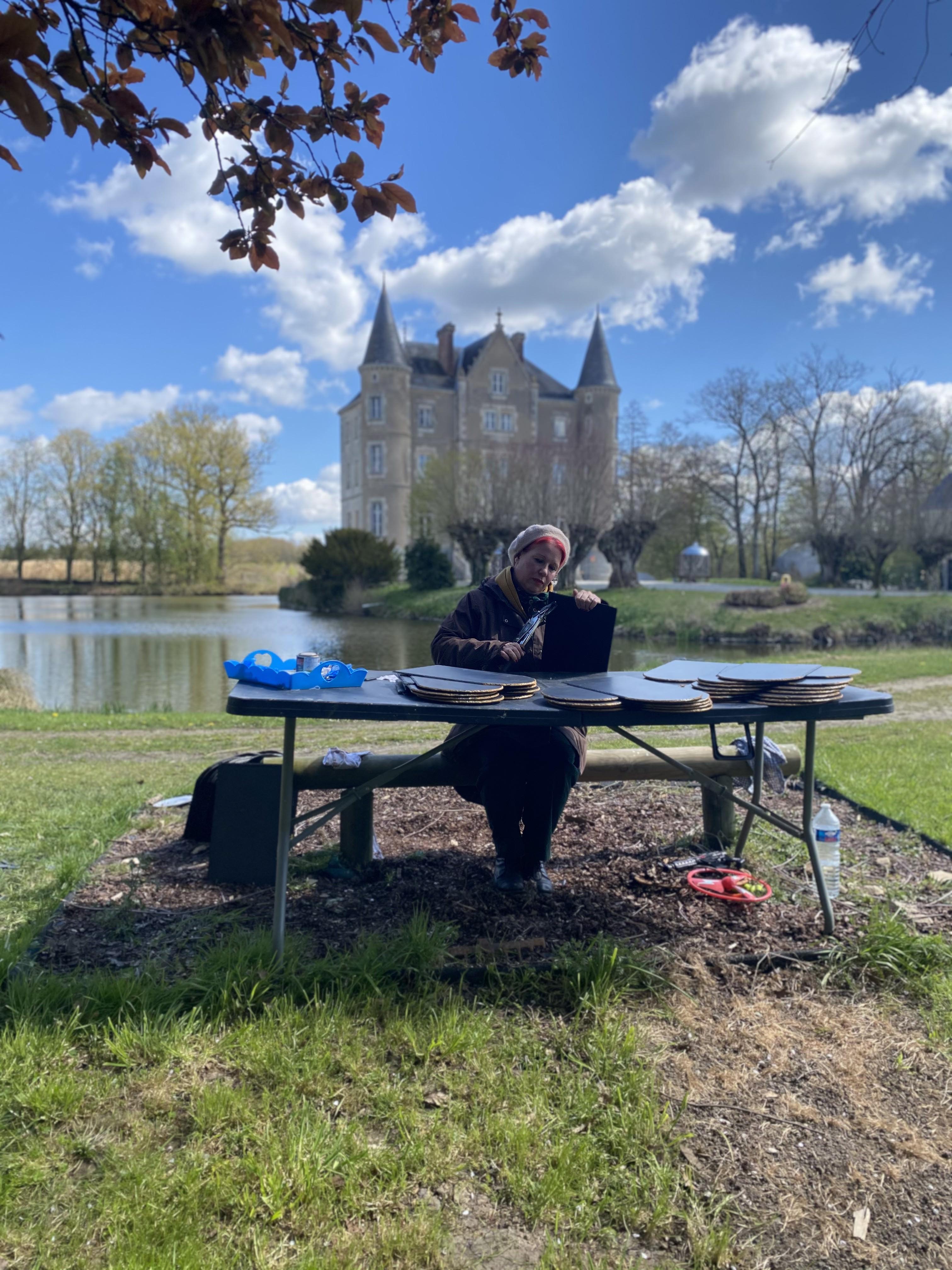 TV tonight: Angel gets crafty outside her French chateau.