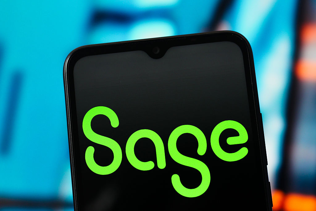 Sage logo is seen displayed