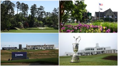 Images of Augusta National, Aronimink, Shinnecock Hills and Royal Birkdale