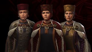 Some of the new clothing items in Crusader Kings 3.
