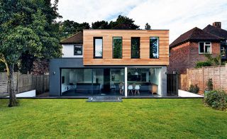 Modern extension to house