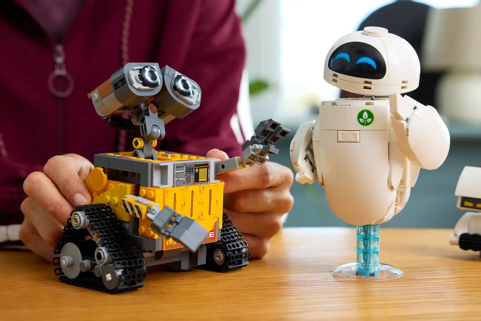 LEGO WALL-E and Eve set from a variety of different angles 