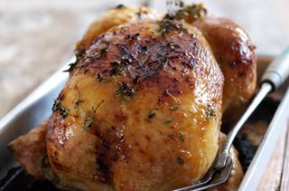 Honey and lemon thyme roast chicken recipe