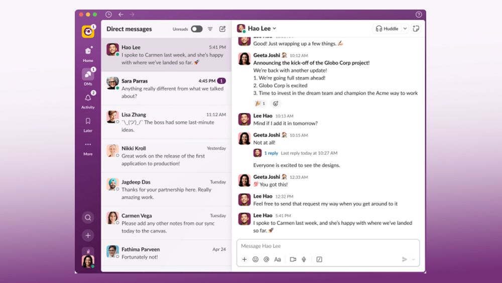 Slack redesign