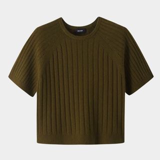 Merino Cashmere Crop Rib Tee