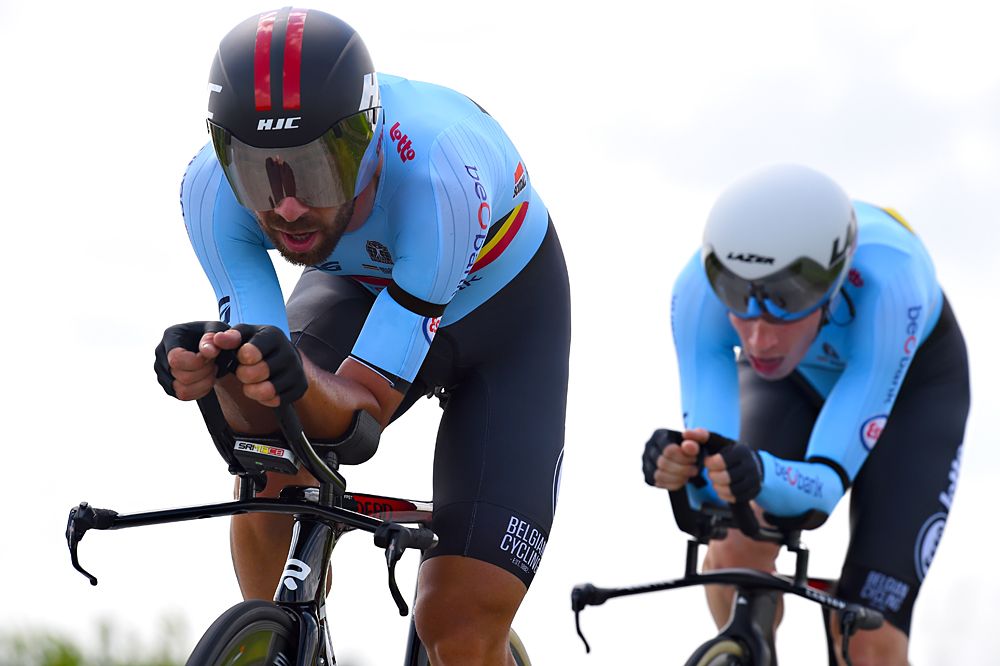 Thomas De Gendt (Belgium) during the inaugural Mixed Relay TTT at the European Championships