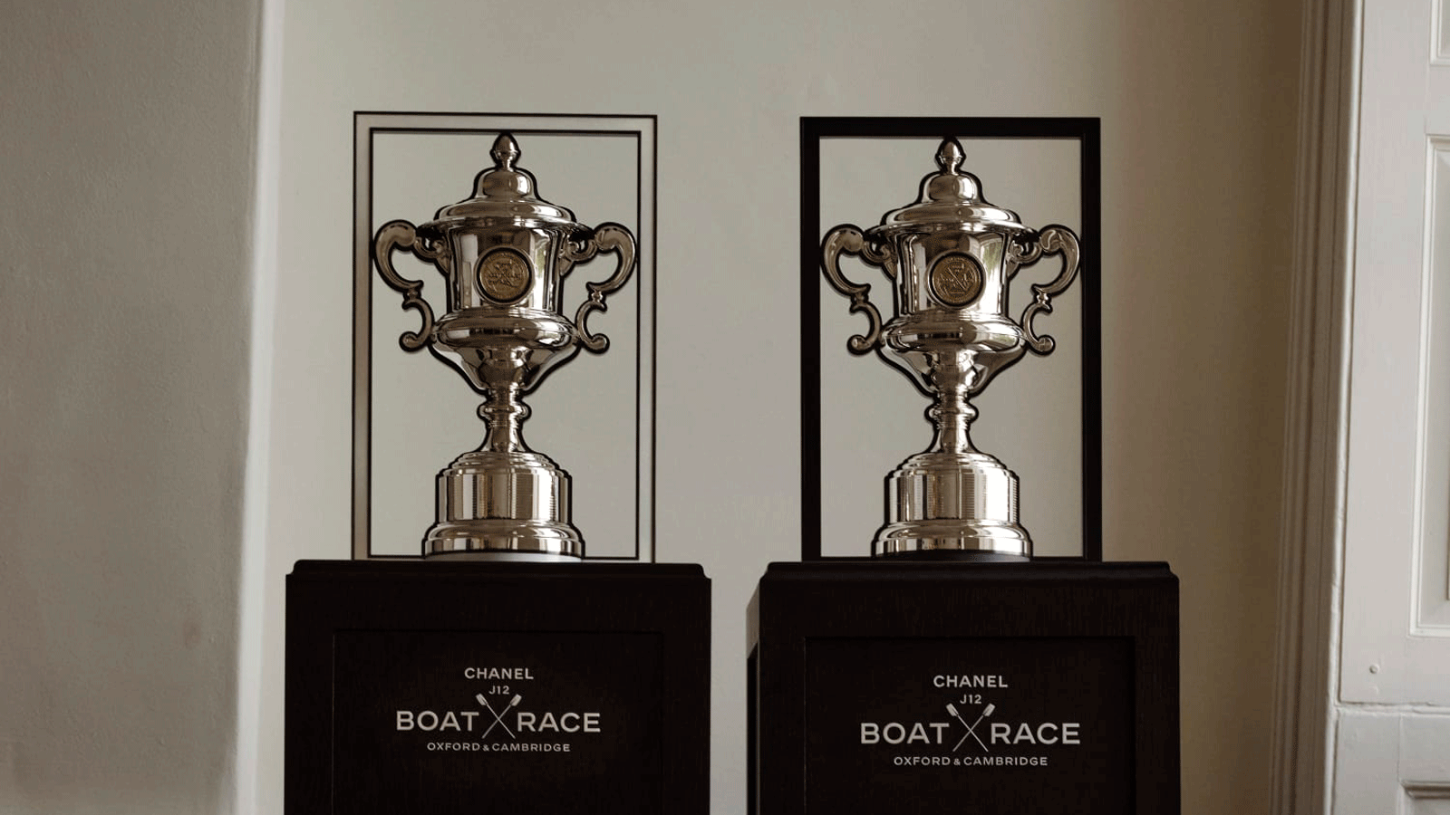 Chanel silver boat race trophies