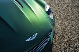 Aston Martin DB12 bonnet and wings badge detail