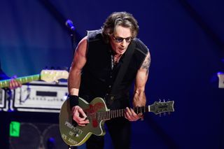 Rick Springfield performs at an iHeart80s Party in Inglewood, California, in 2016.
