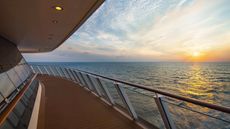 A sunset as seen from the deck of a cruise ship.