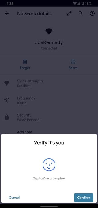 Android 10 verify identity prompt