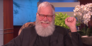 david letterman smiling on the ellen show